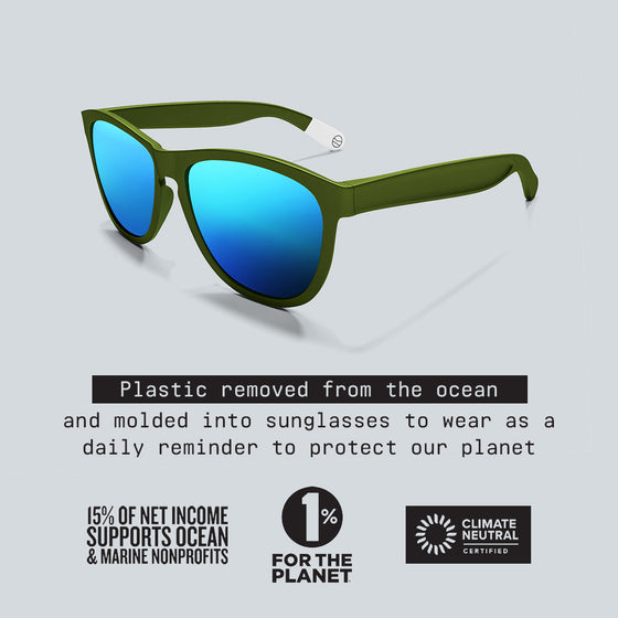 Recycled Ocean Plastic Sunglasses, Eco-Friendly Eyewear, Free