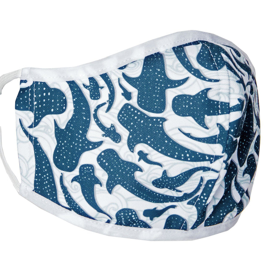 Whale Shark Recycled Plastic Cloth Face Mask with Filter Pocket + 5 Fi –  PADI Gear Americas